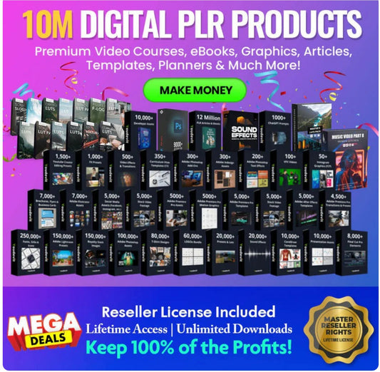 10 Million Digital Products Mega Bundle with Resell Rights (Lifetime Access)